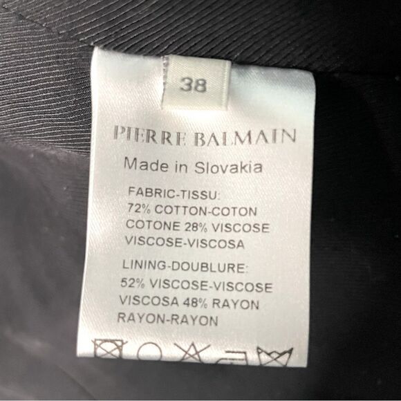 Pierre Balmain Women's Black Double-Breasted Military Blazer Size 38 - Picture 7 of 12